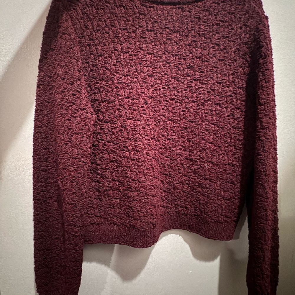 H&M Deep Red Textured Cardigan - Picture 2 of 4
